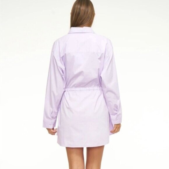 Pistola Layla Cinched Waist Shirt Dress In Iris - Picture 2 of 9